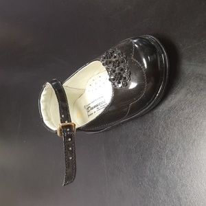 Kids black patent leather shoes